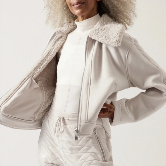 🆕 ATHLETA Women’s Westbound Dual Zip Sherpa Jacket - 1X - Picture 4 of 12